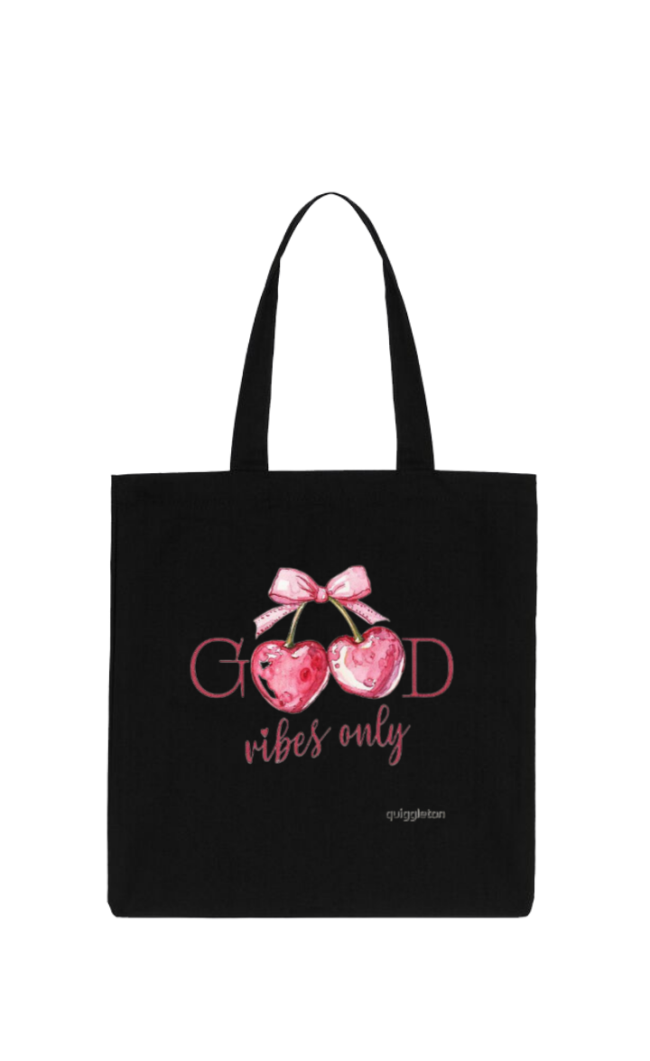 GOOD vibes only tote bag Black 65