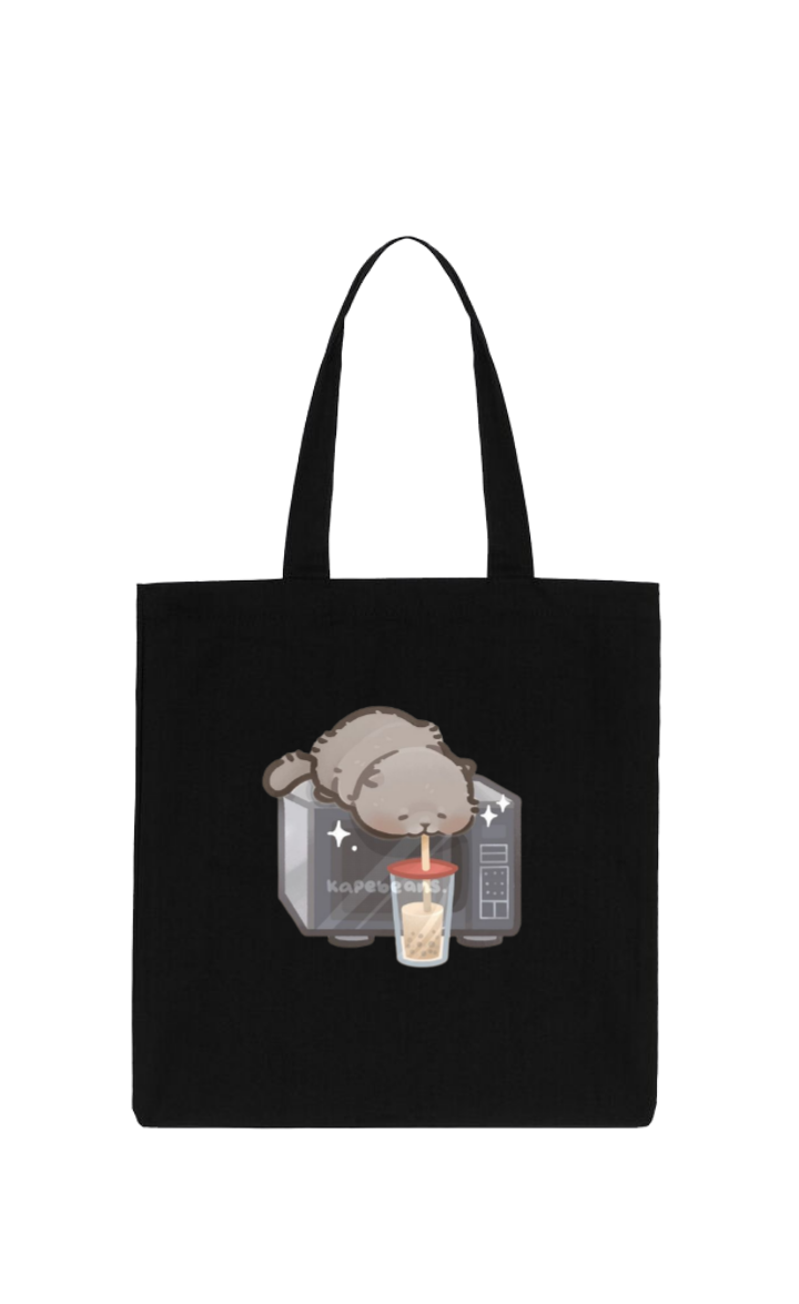 cat tote bag Black 65