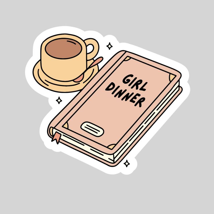 Sticker coffee GIRL DINNER 65