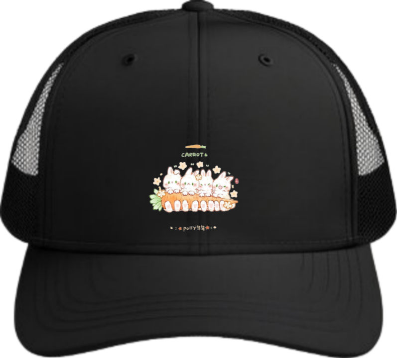 bunny Baseball cap Black 66