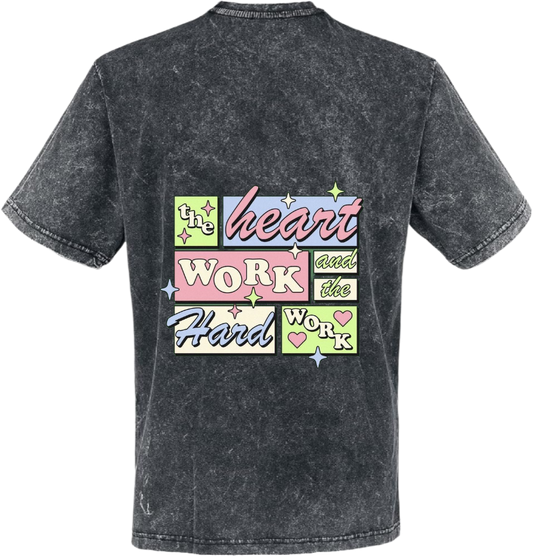heart t- shirt One Size Washed Back 66