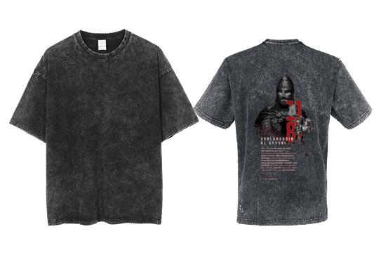 SHALAHUDDIN Back text One Size t- shirt Washed Back 65