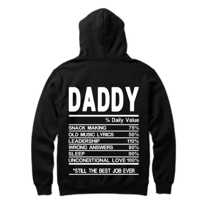 DADDY Back text oversize hoodie back 66