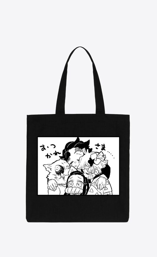 Anime Demon slayer nezuko tanjiro tote bag Black 66