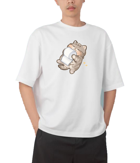 cat One Size t- shirt White 66
