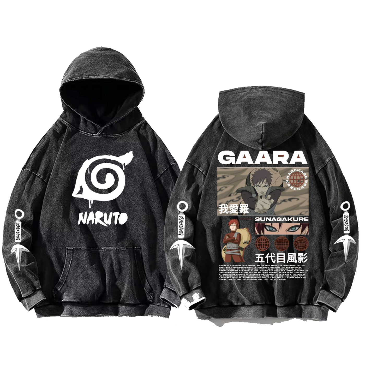 Naruto Shippuden One Size hoodie Washed Back 66