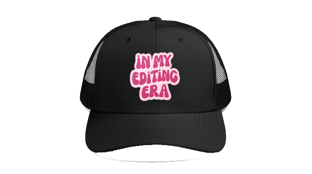 Baseball cap Black iN MY EDiTiNG ERA 114