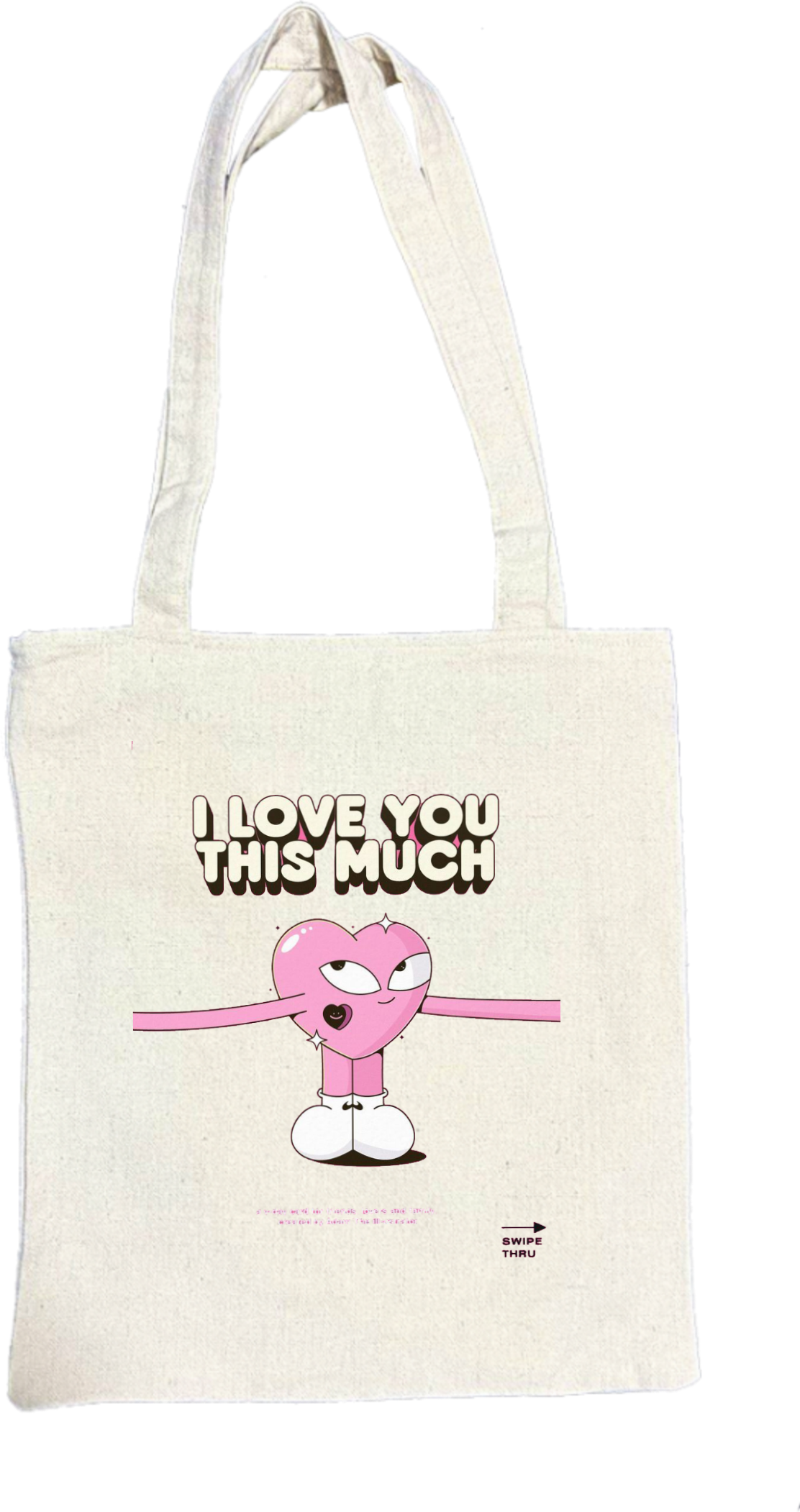 I LOVE YOU THIS MUCH tote bag beige 67