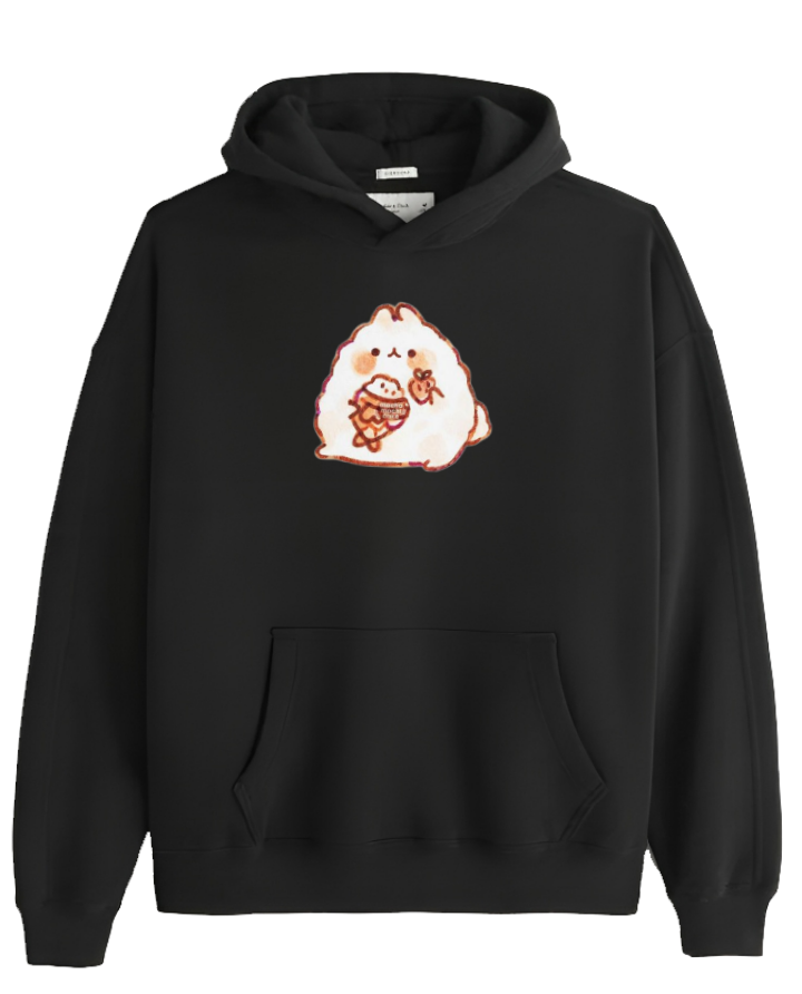 bunny Oversize Hoodie Black 67