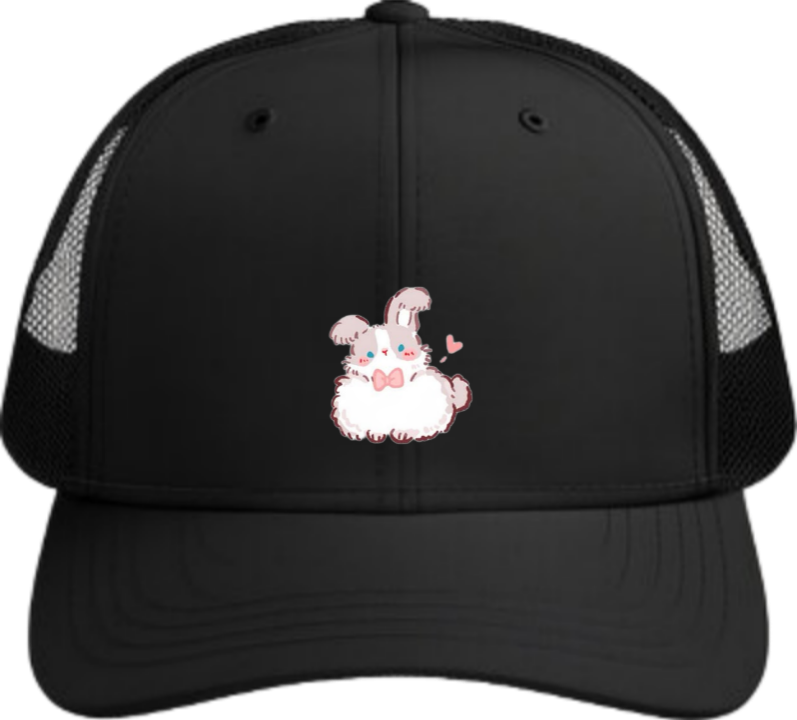 bunny Baseball cap Black 68