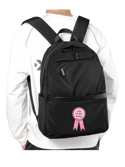 cried but did it anyway School Back bag bag 115