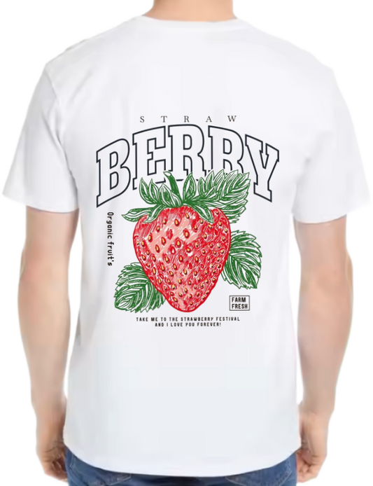 BERRY t- shirt One Size White back 68