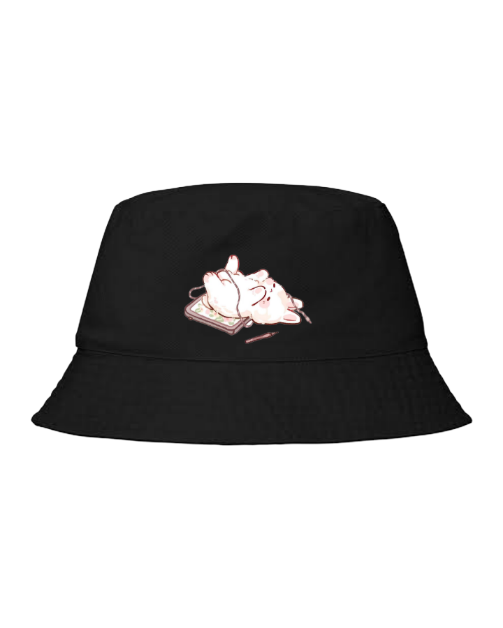 bunny Bucket hat Fishman hat cap Black 68