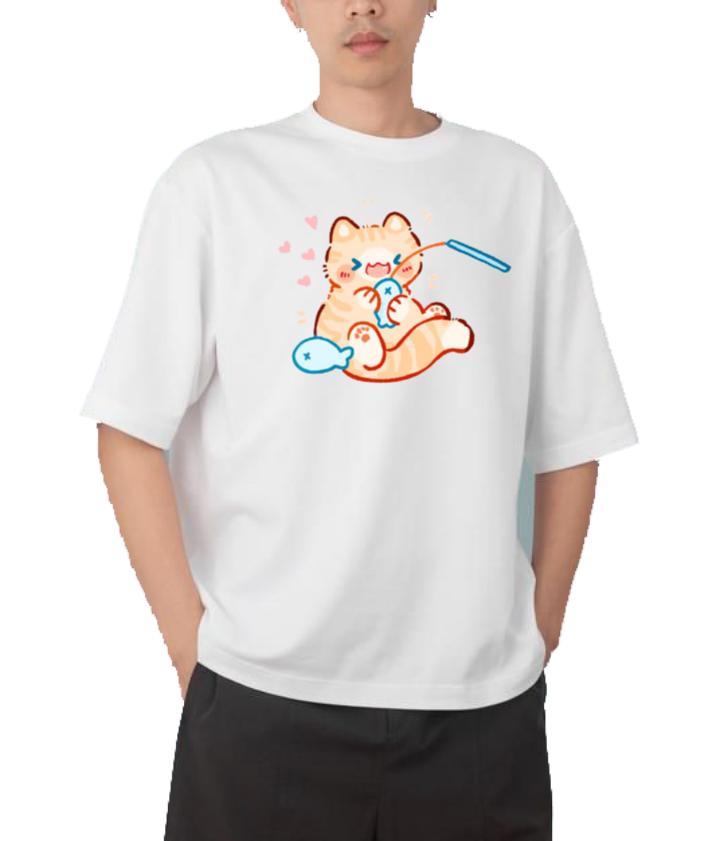 cat One Size t- shirt White 68