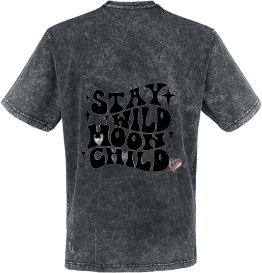 STAY WILD MOON CHILD t- shirt One Size Washed Back 68