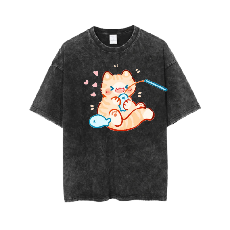 cat One Size t- shirt  Washed 68