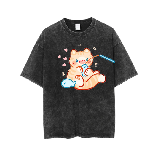 cat One Size t- shirt  Washed 68