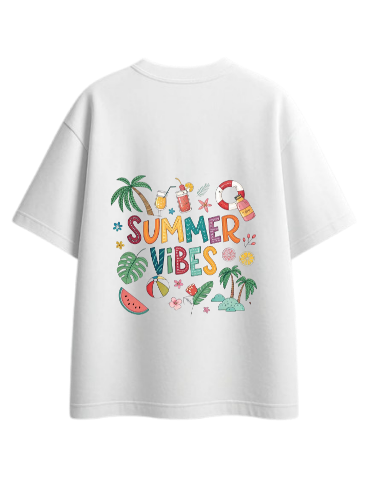 Summer Vibes t- shirt White Back 65
