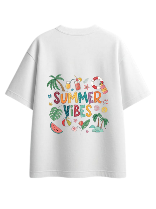 Summer Vibes t- shirt White Back 65