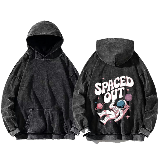SPACED OUT One Size hoodie Washed Back 58