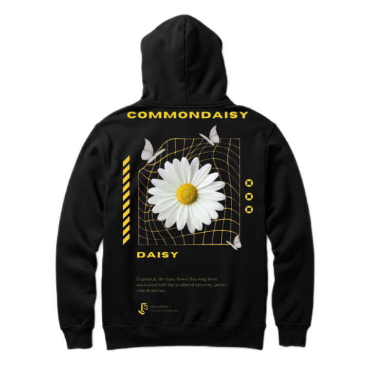 COMMONDAISY Back text oversize hoodie back 69