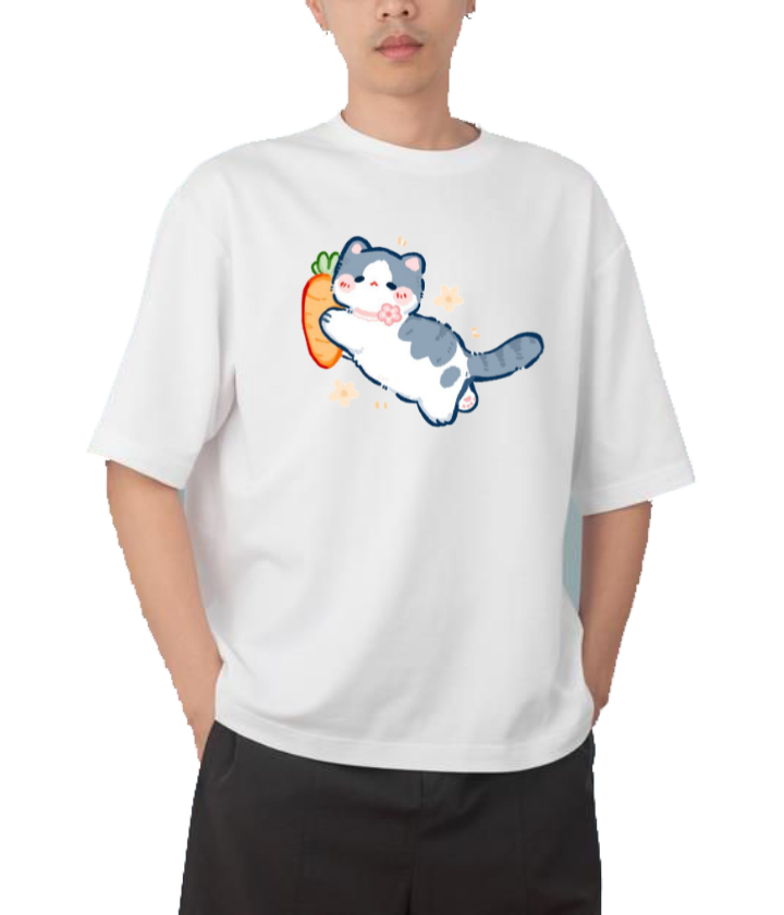 cat One Size t- shirt White 69