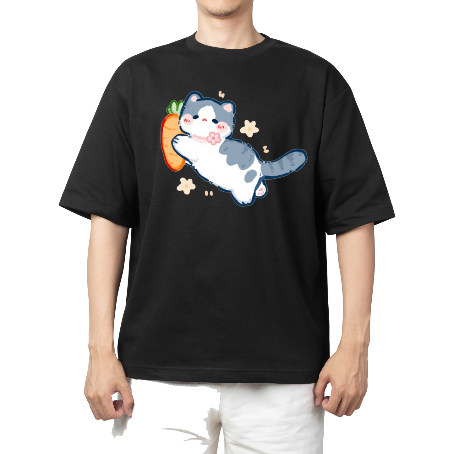 cat One Size t- shirt Black 69