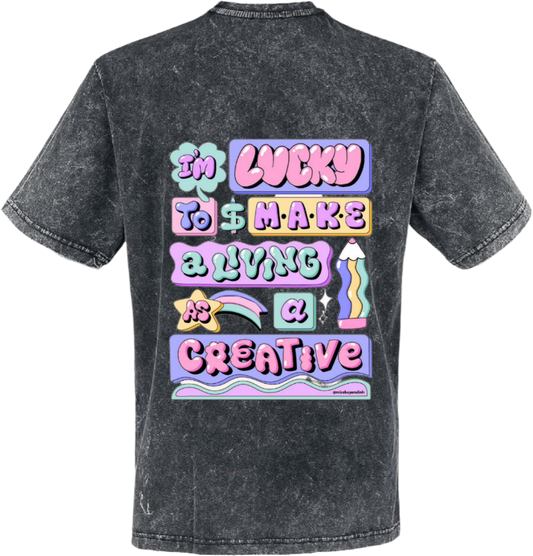In: LUCKY TO MAKE ALLIVING AS CREATIVE t- shirt One Size Washed Back 69