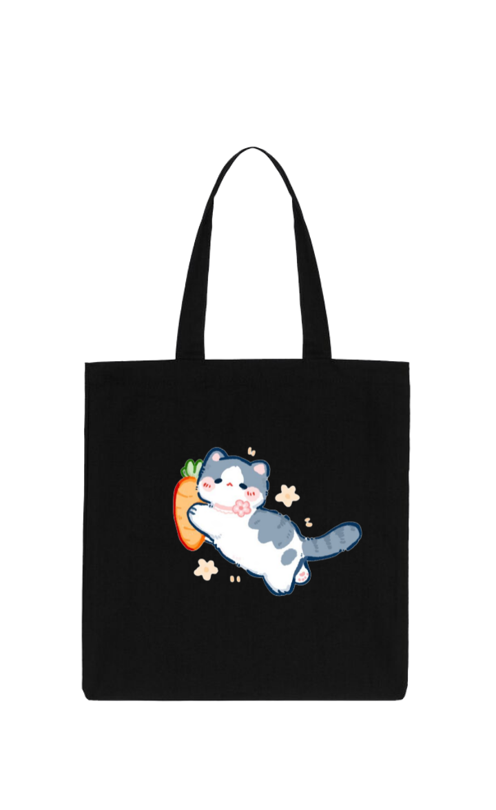 cat tote bag Black 69