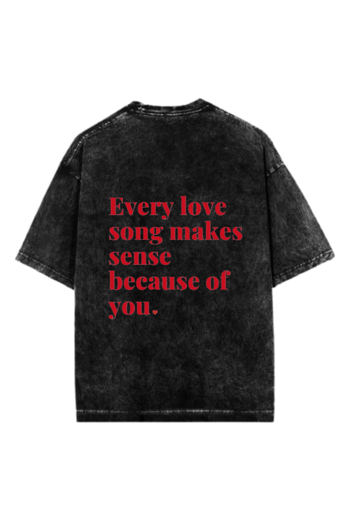 VaIentine coupIe One Size t- shirt Washed Back 6