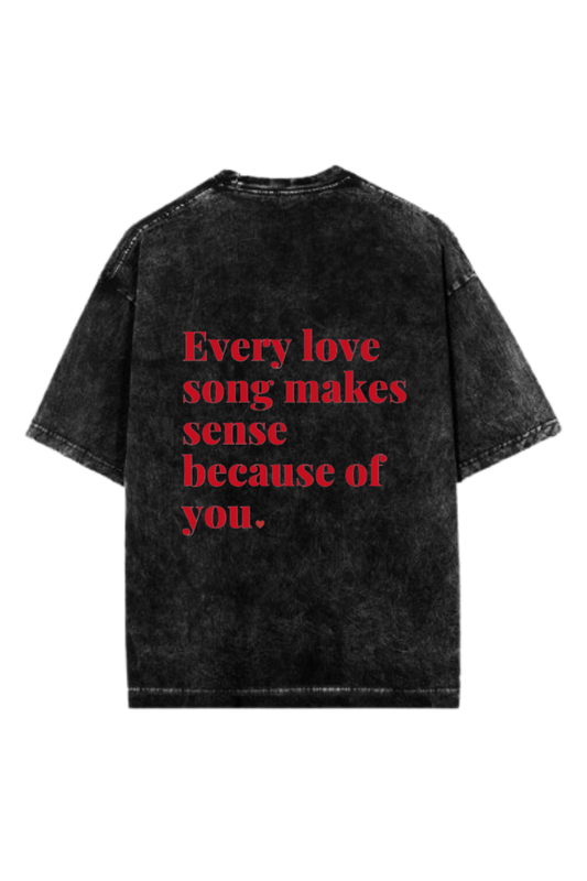 VaIentine coupIe One Size t- shirt Washed Back 6