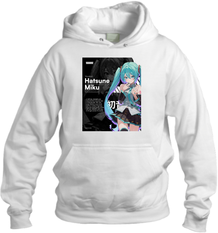Hatsune Miku One Size hoodie White 6