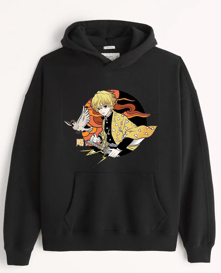 Anime Demon slayer nezuko tanjiro Oversize Hoodie Black 6