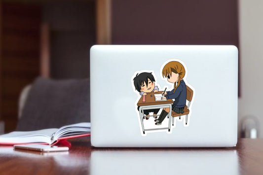 "My Little Monster Anime Sticker, Waterproof Vinyl School Decal for Laptop, Water Bottle, Hydro Flask, Skateboard, Luggage, Kawaii Romance Anime Merchandise Gifts"