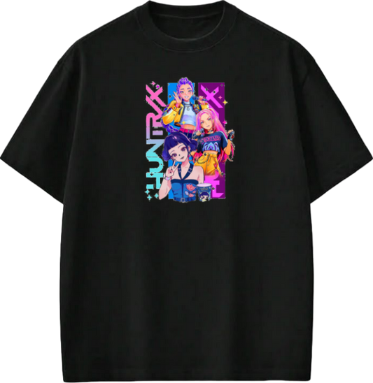 Hunterix kpop  t- shirt Black 7