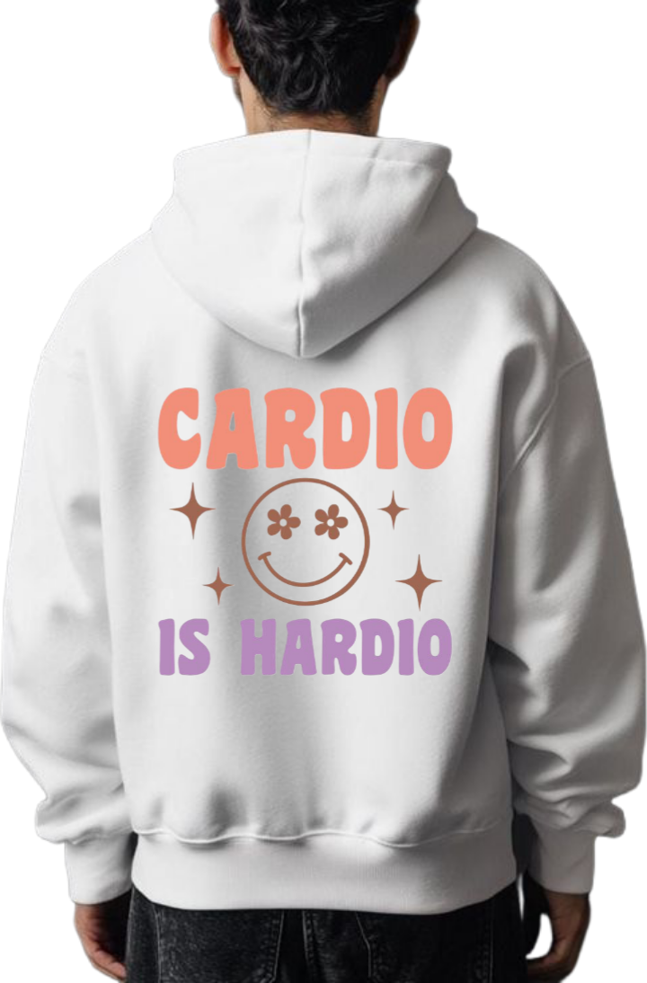 workout gym pilates Oversize Hoodie White Back 6