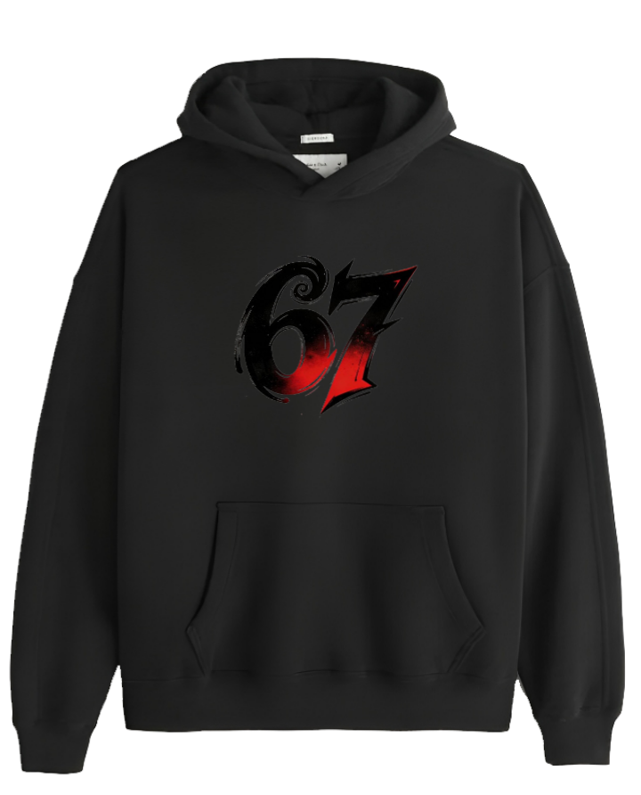 designs 67 Oversize Hoodie Black  6