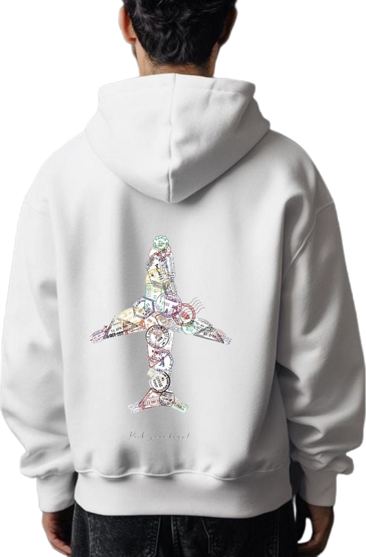 travel travellar Oversize Hoodie White Back 6