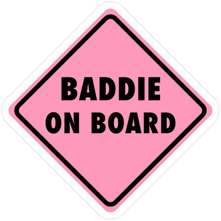 Sticker BADDIE ON BOARD 6