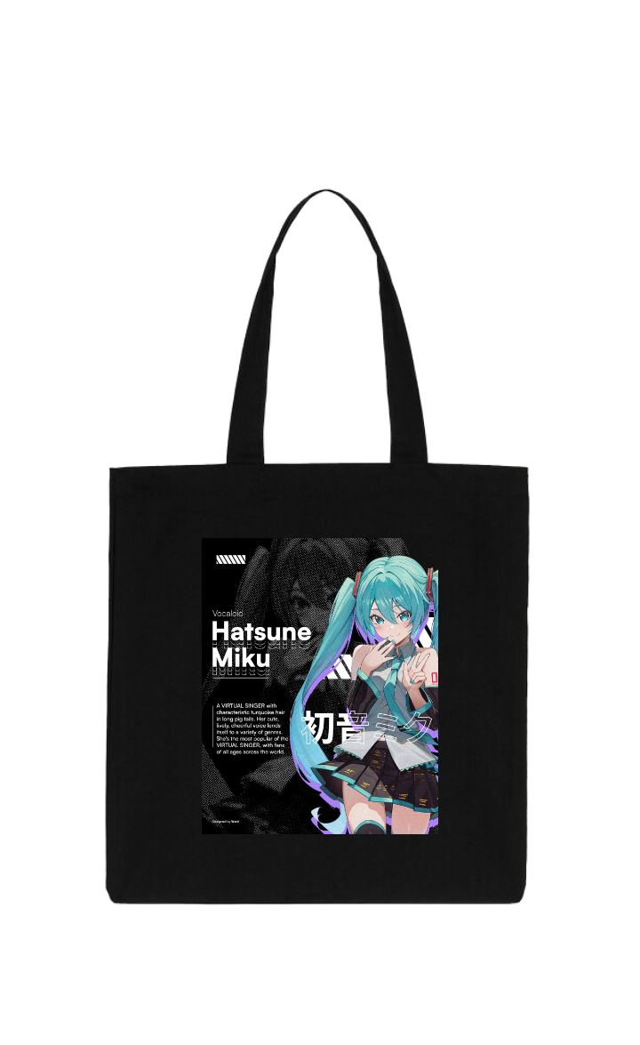 Hatsune Miku tote bag Black 6