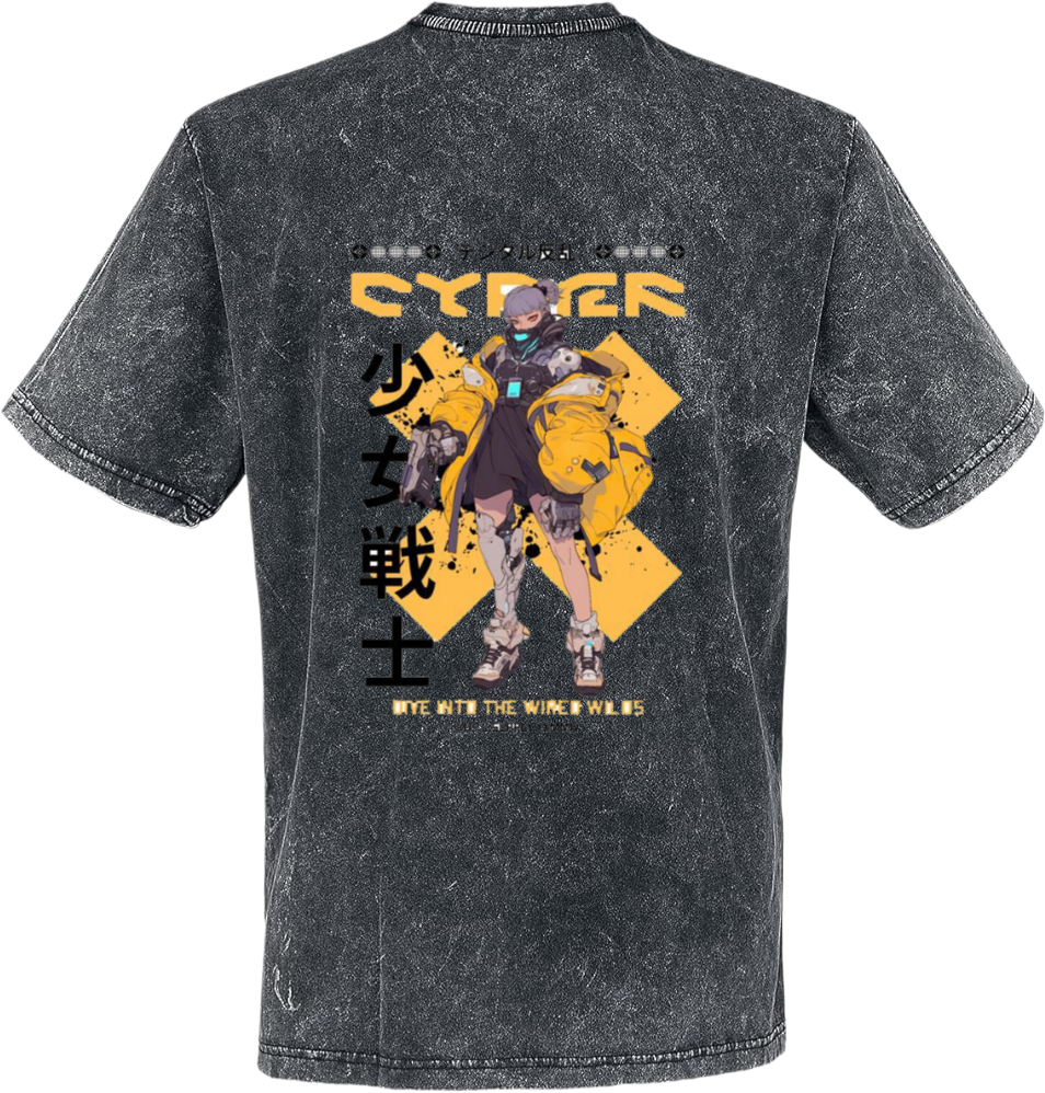 CYBER t- shirt Over Size Washed Back 6