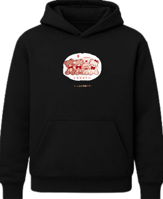 bear Oversize Hoodie Black 6