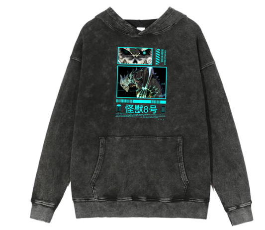Kaiju No. 8 Over Size hoodie Washed 6