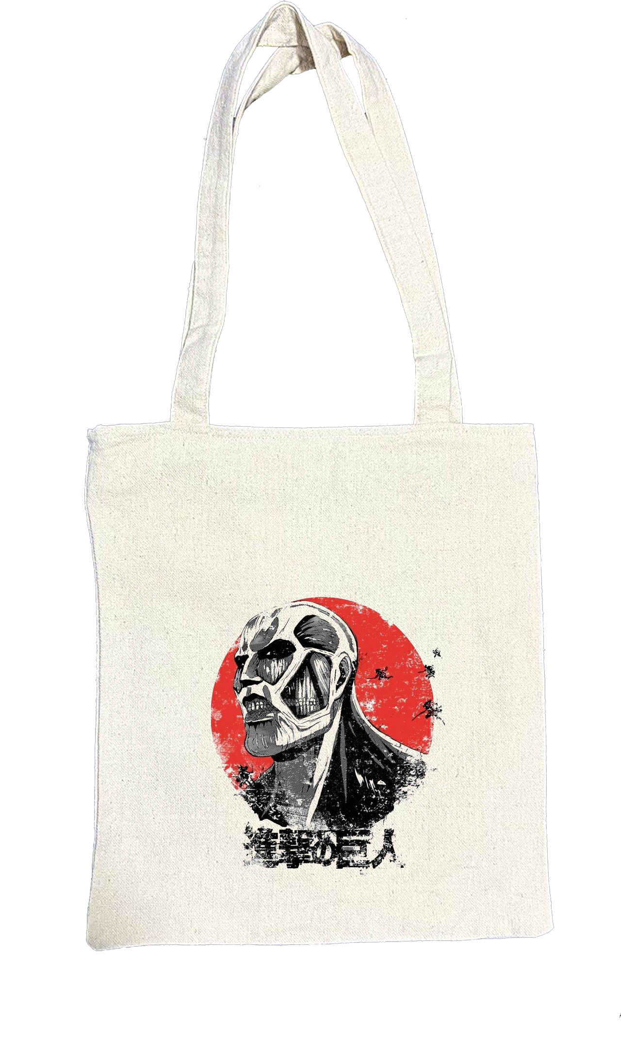Anime Attack on titan shingeki no kyojin Aot biege tote bag 5