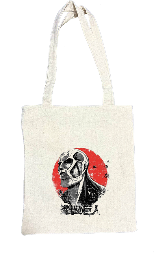Anime Attack on titan shingeki no kyojin Aot biege tote bag 5
