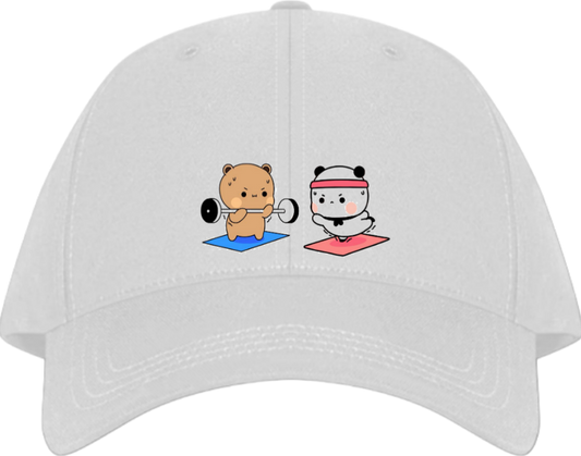 workout gym pilates Baseball cap White 6