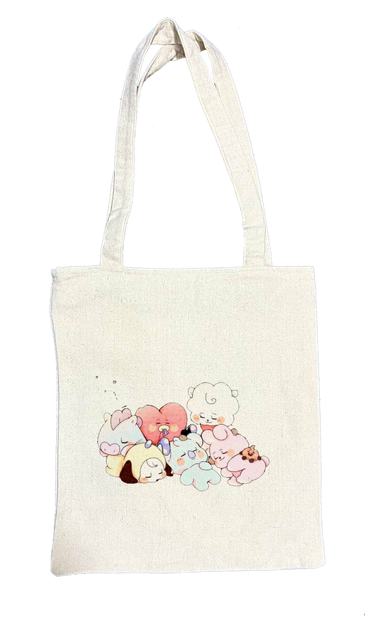 BTS tote bag beige 6