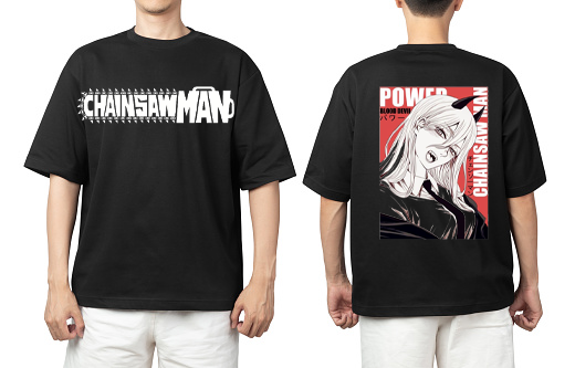 Chainsaw Man t- shirt One Size Black Back 6