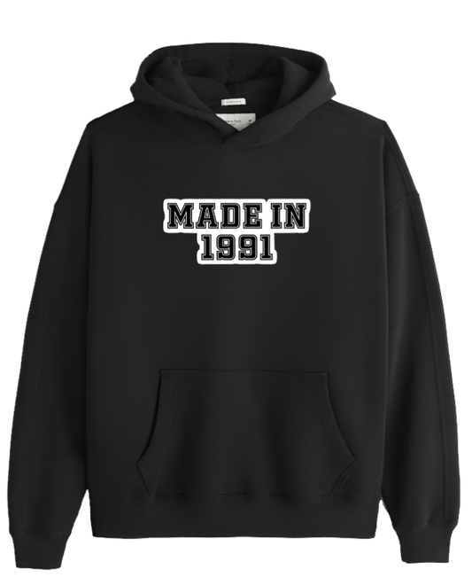 age Oversize Hoodie Black 1991