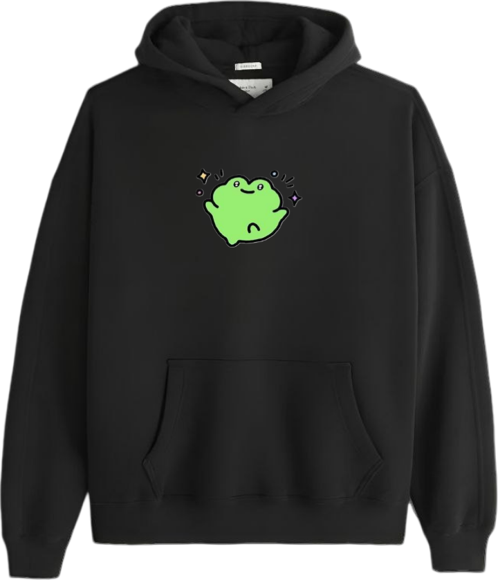 Frog Oversize Hoodie Black 6